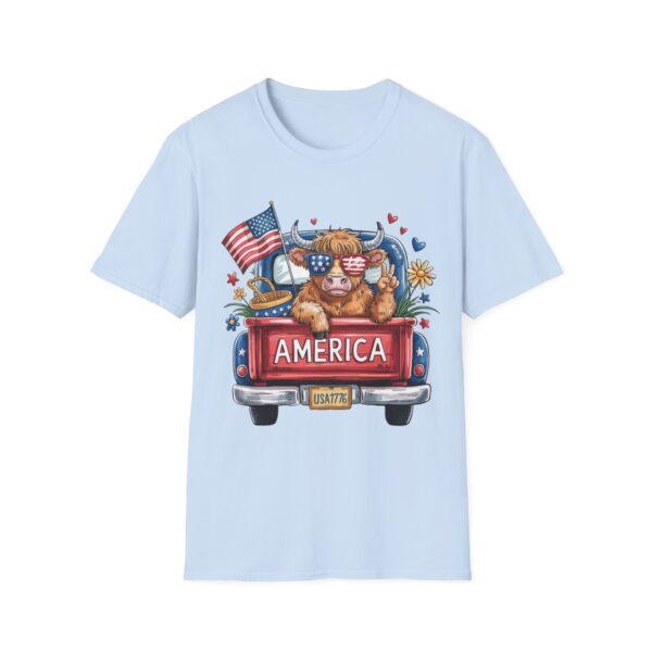 Unisex Patriotic American Cattle T-Shirt, Summer BBQ, Gifts for Americana Lovers, Casual Wear - Image 7