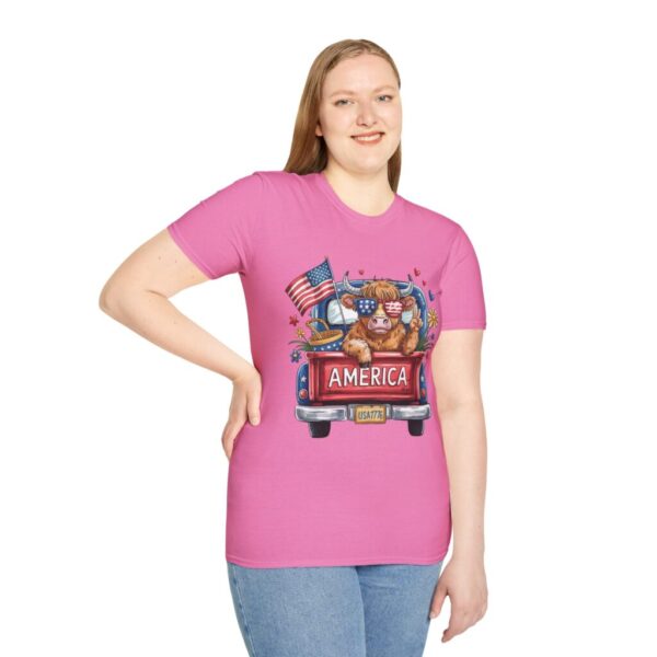 Unisex Patriotic American Cattle T-Shirt, Summer BBQ, Gifts for Americana Lovers, Casual Wear - Image 15