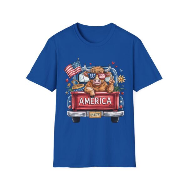 Unisex Patriotic American Cattle T-Shirt, Summer BBQ, Gifts for Americana Lovers, Casual Wear - Image 10