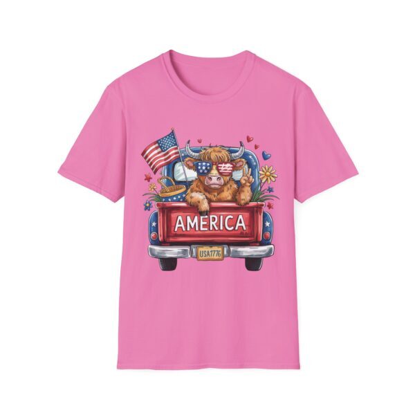 Unisex Patriotic American Cattle T-Shirt, Summer BBQ, Gifts for Americana Lovers, Casual Wear - Image 13