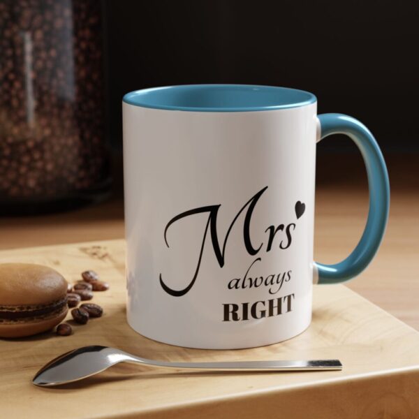 Mrs. Always Right Accent Coffee Mug - Perfect Gift for Her, 11oz (325ml)