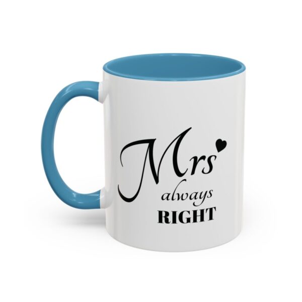 Mrs. Always Right Accent Coffee Mug - Perfect Gift for Her, 11oz (325ml) - Image 3
