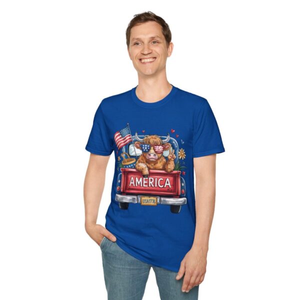 Unisex Patriotic American Cattle T-Shirt, Summer BBQ, Gifts for Americana Lovers, Casual Wear - Image 11