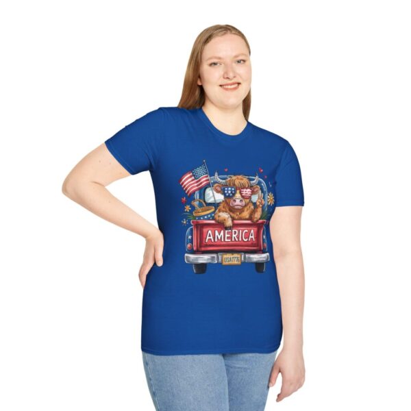 Unisex Patriotic American Cattle T-Shirt, Summer BBQ, Gifts for Americana Lovers, Casual Wear - Image 12
