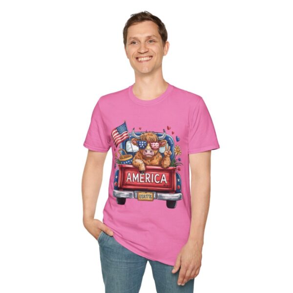 Unisex Patriotic American Cattle T-Shirt, Summer BBQ, Gifts for Americana Lovers, Casual Wear - Image 14