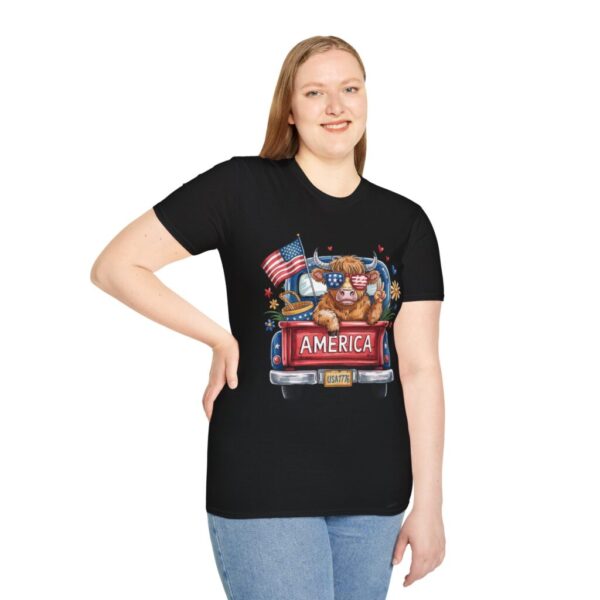 Unisex Patriotic American Cattle T-Shirt, Summer BBQ, Gifts for Americana Lovers, Casual Wear - Image 6