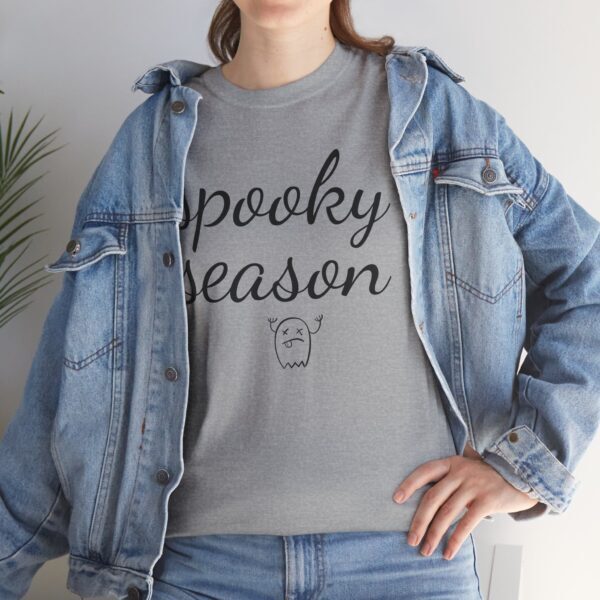 Spooky Season Unisex Heavy Cotton Tee - Halloween Shirt, Fall Apparel, Ghost Tee, Autumn Fashion, Casual Wear - Image 7