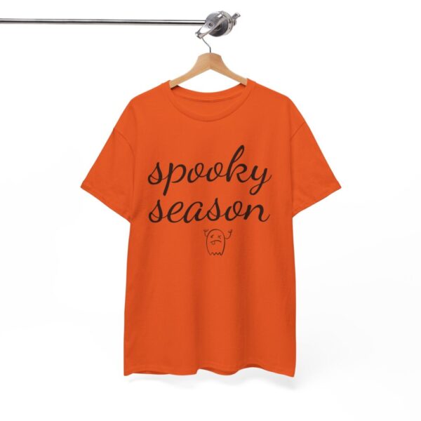 Spooky Season Unisex Heavy Cotton Tee - Halloween Shirt, Fall Apparel, Ghost Tee, Autumn Fashion, Casual Wear - Image 3